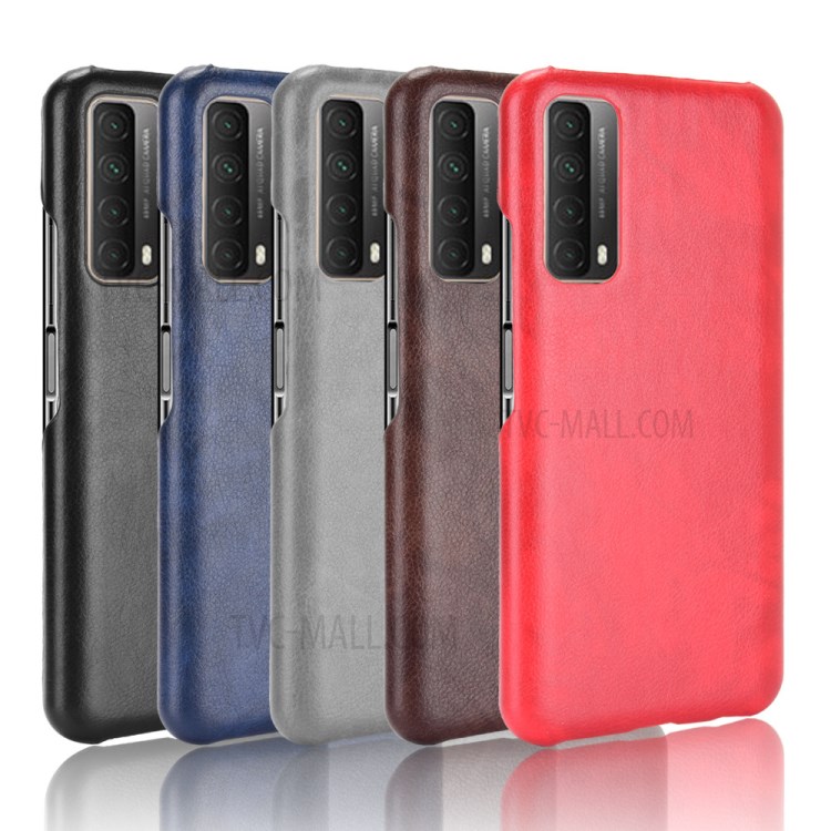 Litchi Texture PU Leather+PC Mobile Casing for Huawei P Smart 2021 / Y7a - Black-6