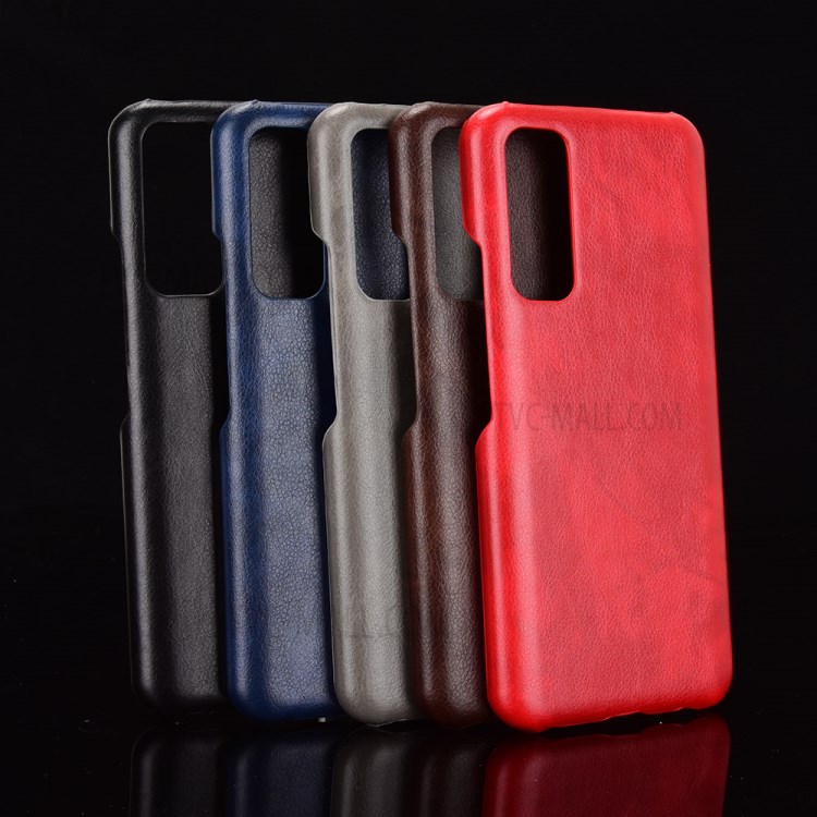 Litchi Texture PU Leather+PC Mobile Casing for Huawei P Smart 2021 / Y7a - Black-7