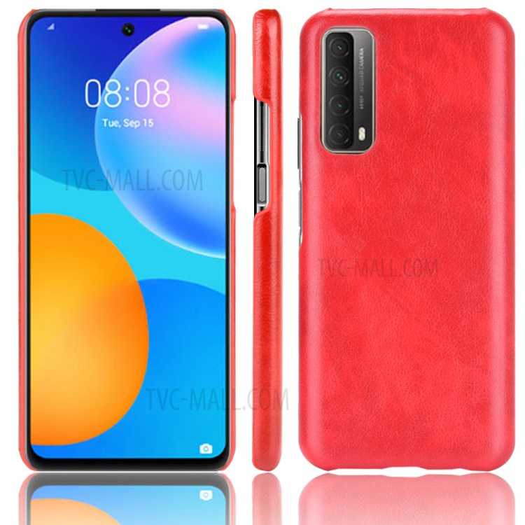Litchi Texture PU Leather+PC Mobile Casing for Huawei P Smart 2021 / Y7a - Red-1