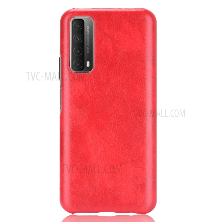 Litchi Texture PU Leather+PC Mobile Casing for Huawei P Smart 2021 / Y7a - Red-2