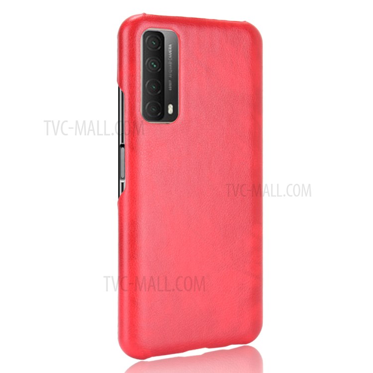 Litchi Texture PU Leather+PC Mobile Casing for Huawei P Smart 2021 / Y7a - Red-3