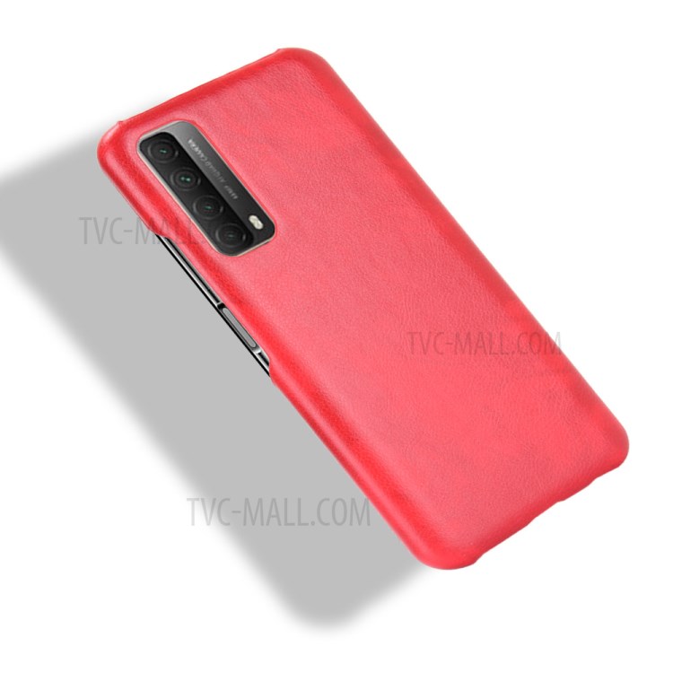 Litchi Texture PU Leather+PC Mobile Casing for Huawei P Smart 2021 / Y7a - Red-4