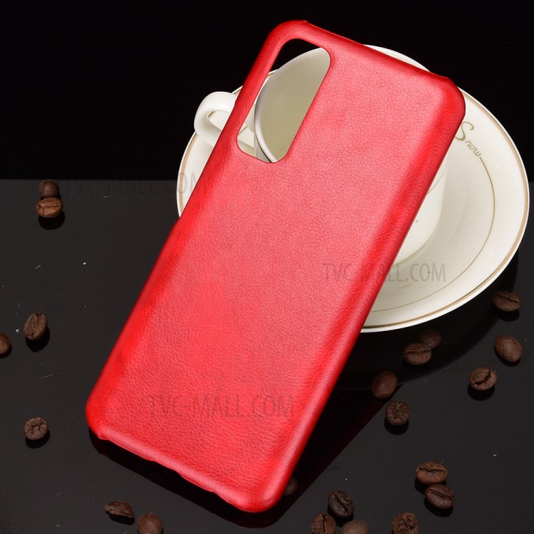 Litchi Texture PU Leather+PC Mobile Casing for Huawei P Smart 2021 / Y7a - Red-5