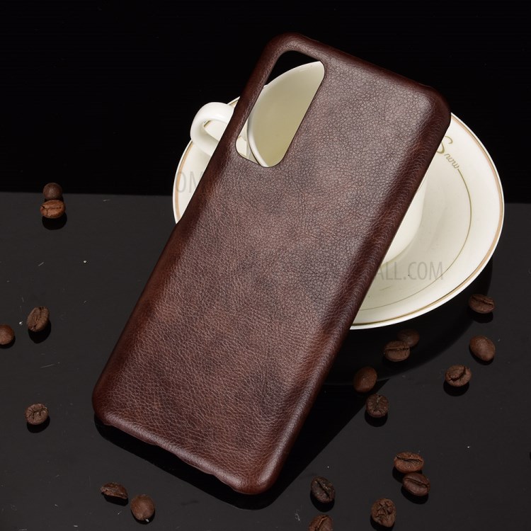 Litchi Texture PU Leather+PC Mobile Casing for Huawei P Smart 2021 / Y7a - Brown-5