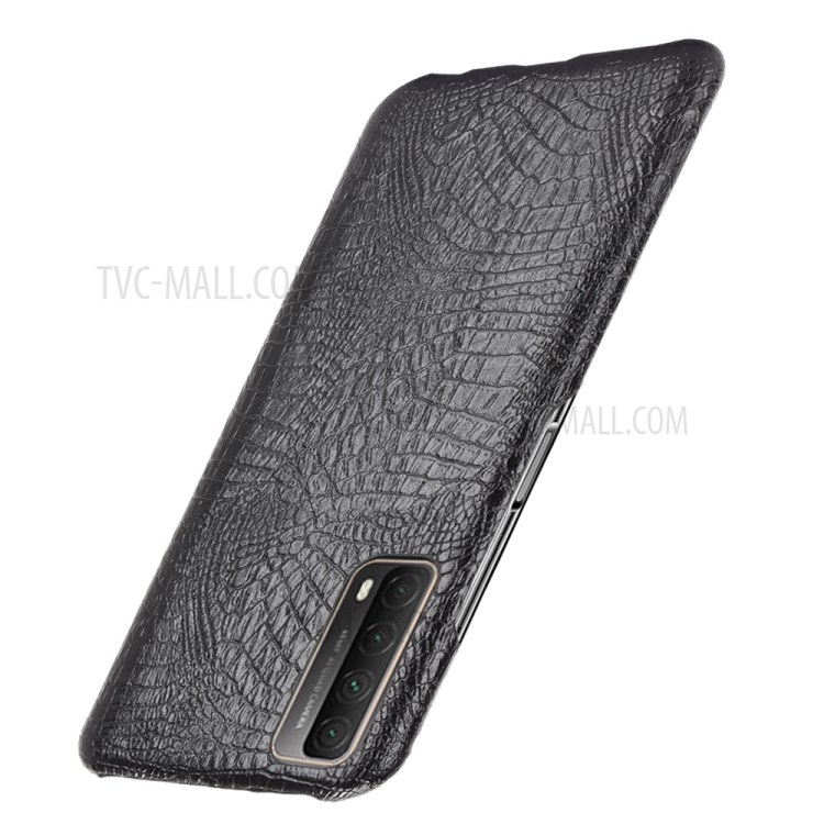 Crocodile Texture PC + PU Leather Phone Case Cover for Huawei P smart 2021 / Y7a - Black-3