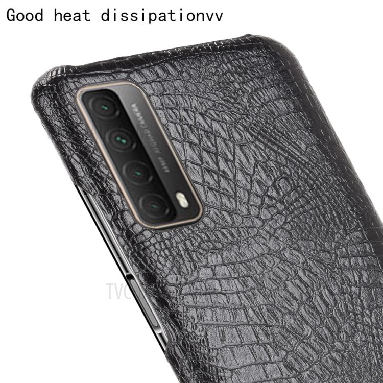 Crocodile Texture PC + PU Leather Phone Case Cover for Huawei P smart 2021 / Y7a - Black-5