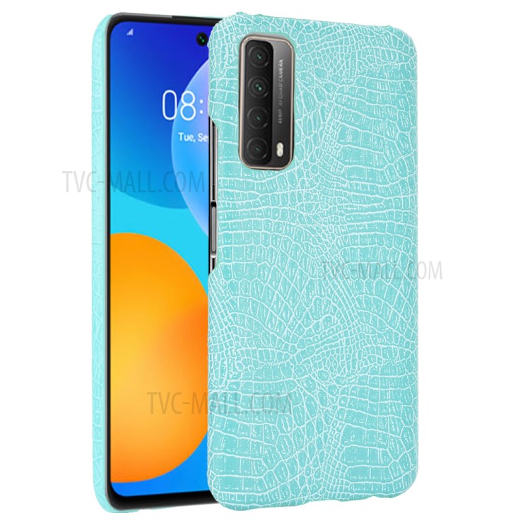 Crocodile Texture PC + PU Leather Phone Case Cover for Huawei P smart 2021 / Y7a - Green-1