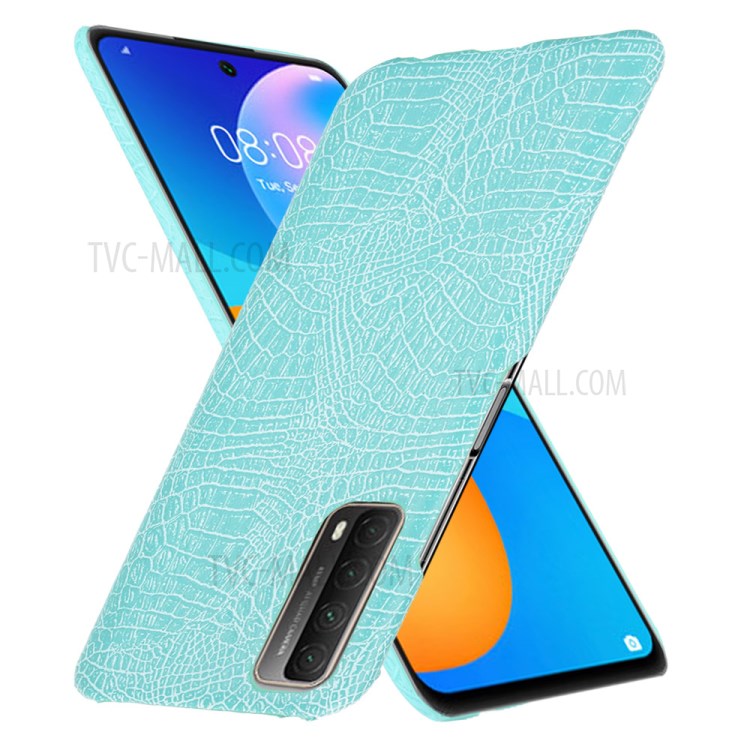 Crocodile Texture PC + PU Leather Phone Case Cover for Huawei P smart 2021 / Y7a - Green-2
