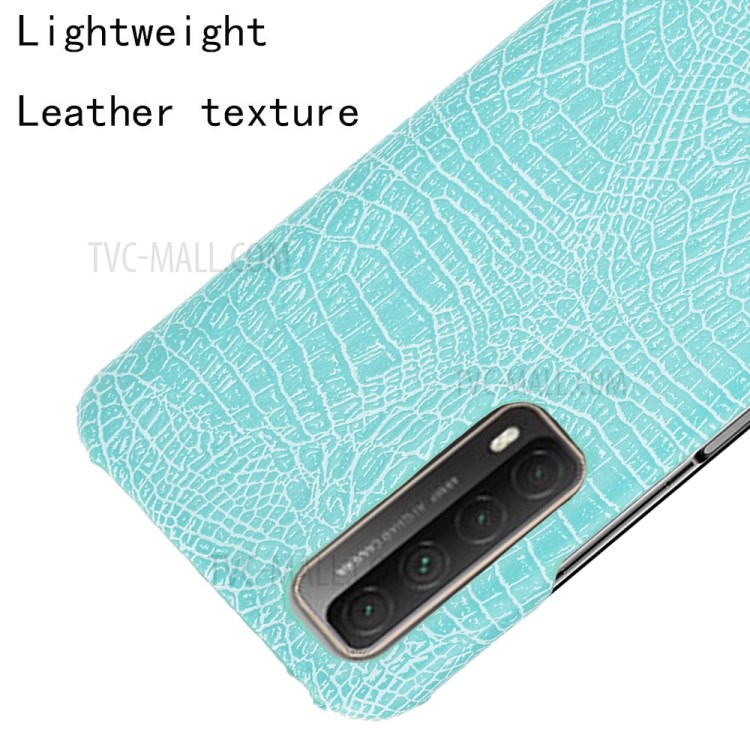 Crocodile Texture PC + PU Leather Phone Case Cover for Huawei P smart 2021 / Y7a - Green-4
