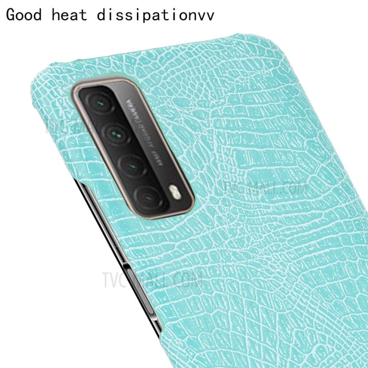 Crocodile Texture PC + PU Leather Phone Case Cover for Huawei P smart 2021 / Y7a - Green-5