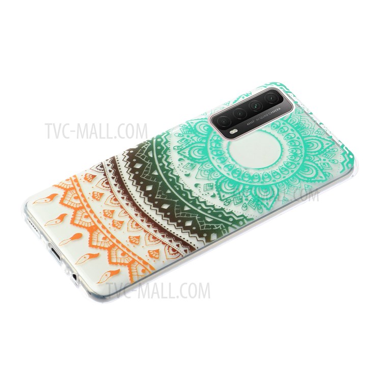 Pattern Printing Cover High Quality 1.5mm TPU Case for Huawei P Smart 2021 / Y7a - Colorful Mandala Flower-2