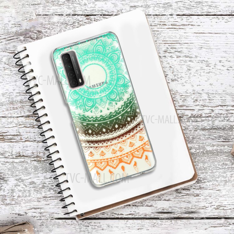 Pattern Printing Cover High Quality 1.5mm TPU Case for Huawei P Smart 2021 / Y7a - Colorful Mandala Flower-5