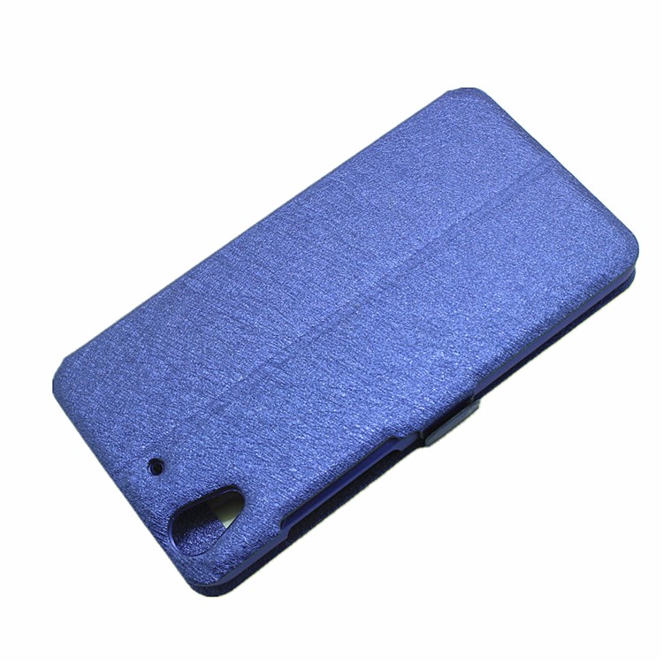 Silk Texture Dual Window Leather Phone Cover for Huawei Y6II / Honor 5A - Blue-7