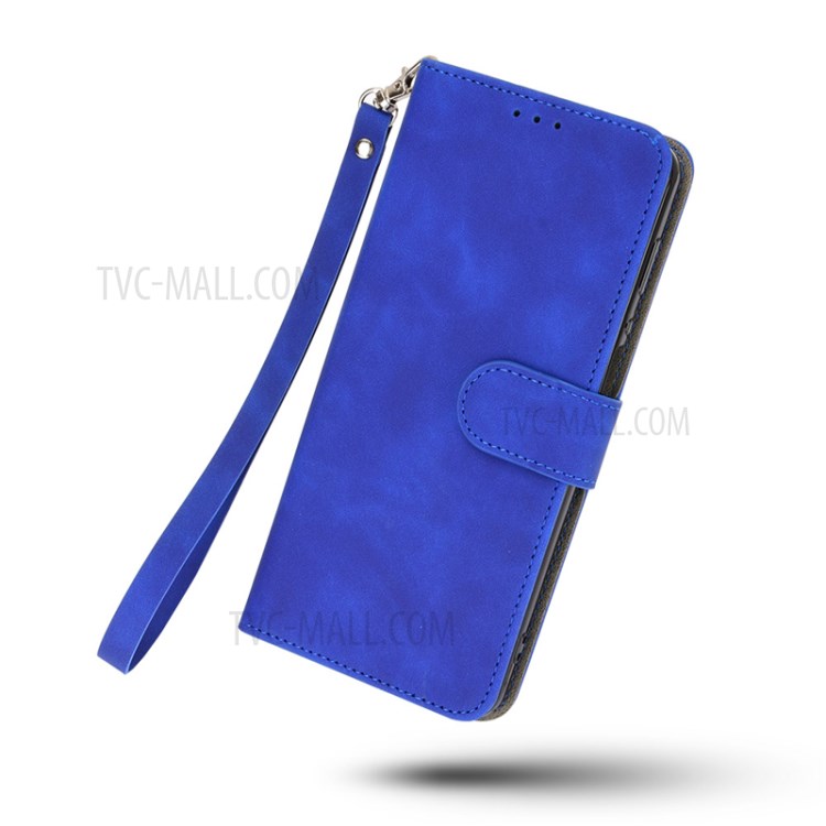 Stand Wallet Leather Skin-feeling Phone Case for Honor 10X Lite - Blue-2