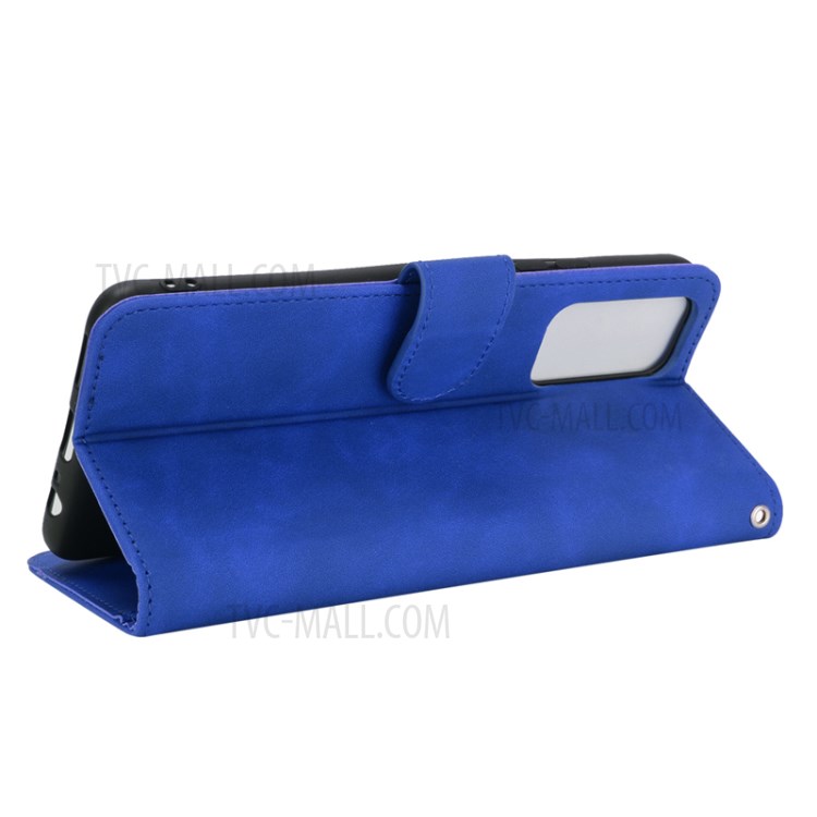 Stand Wallet Leather Skin-feeling Phone Case for Honor 10X Lite - Blue-5