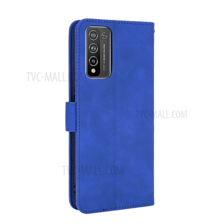 Stand Wallet Leather Skin-feeling Phone Case for Honor 10X Lite - Blue-6