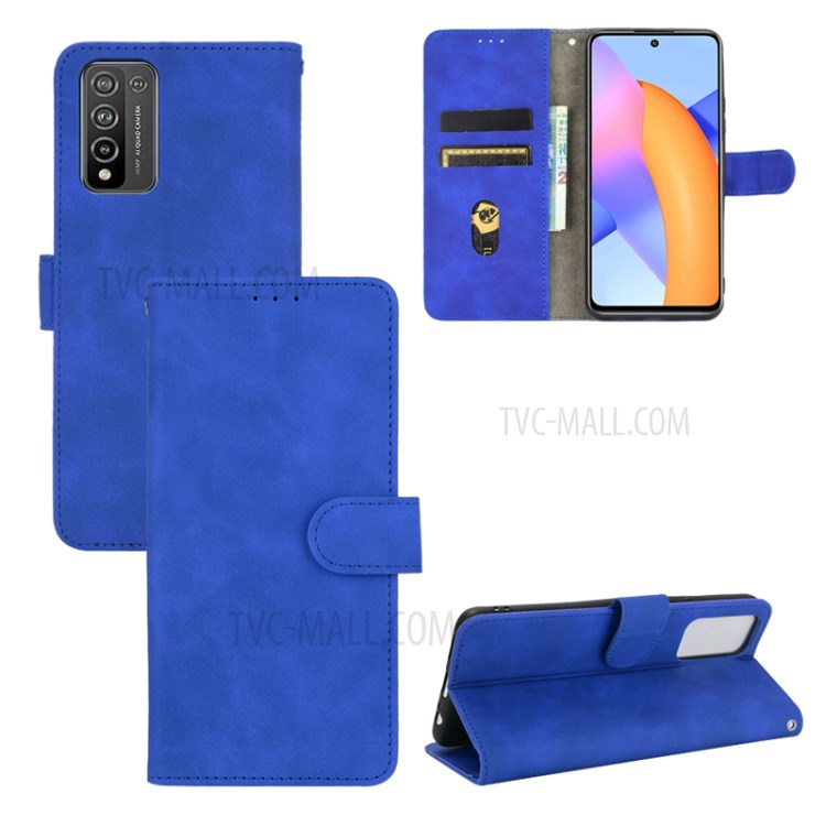 Stand Wallet Leather Skin-feeling Phone Case for Honor 10X Lite - Blue-7