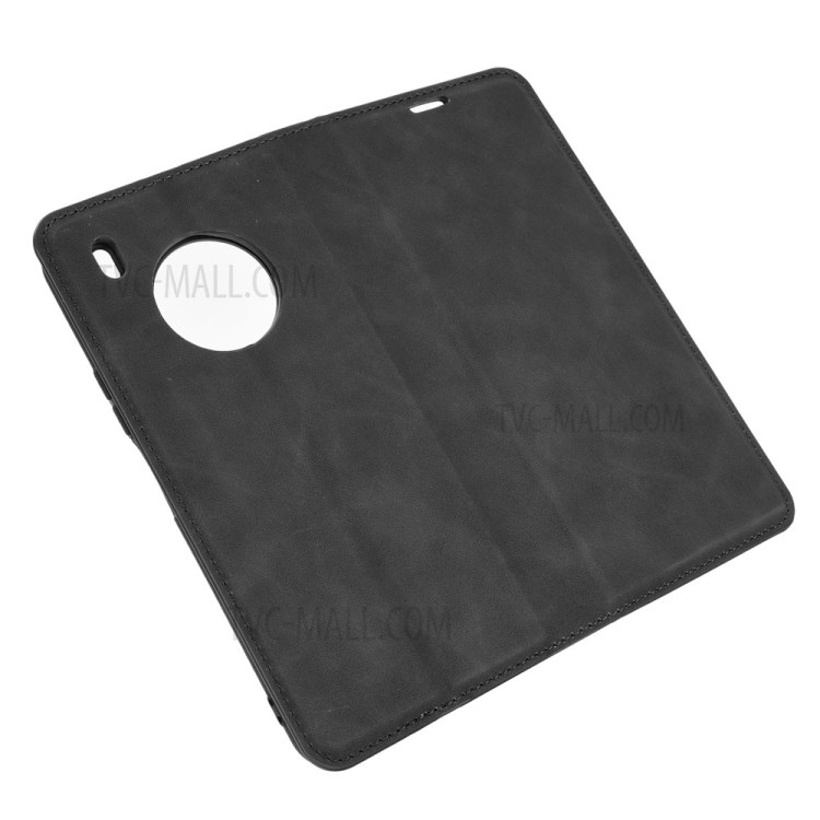 Silky Touch Auto-absorbed Wallet Leather Stand Case for Huawei Y9a / Enjoy 20 Plus 5G - Black-6