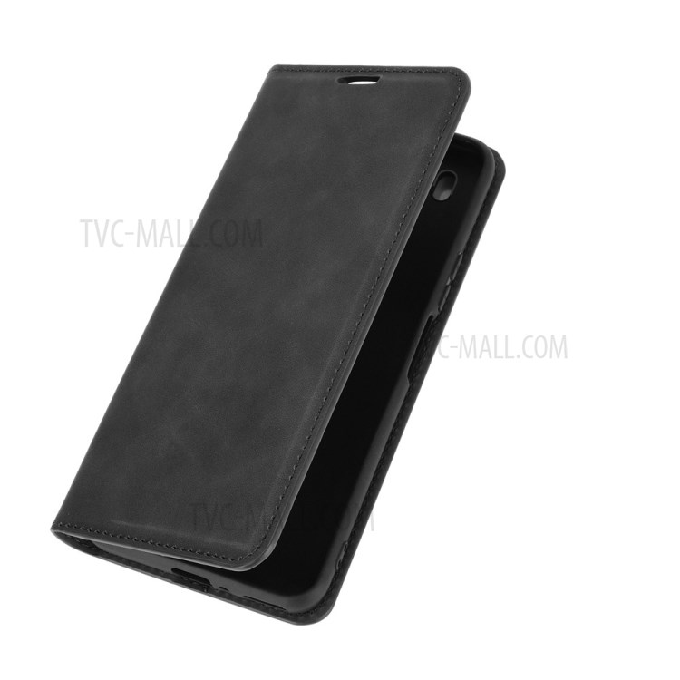Silky Touch Auto-absorbed Wallet Leather Stand Case for Huawei Y9a / Enjoy 20 Plus 5G - Black-7
