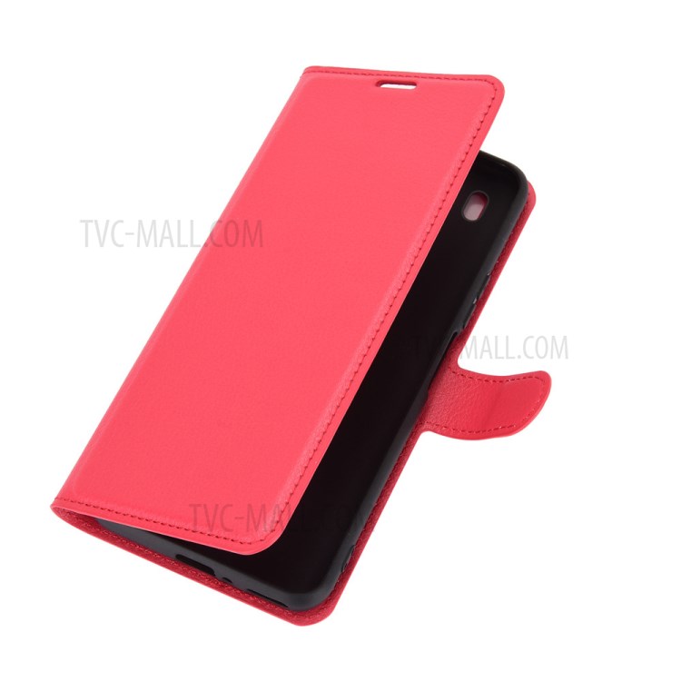 Litchi Texture Leather Wallet Phone Protective Cover for Huawei Y9a / Enjoy 20 Plus 5G - Red-6
