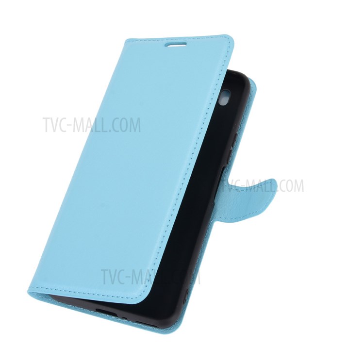 Litchi Texture Leather Wallet Phone Protective Cover for Huawei Y9a / Enjoy 20 Plus 5G - Blue-6