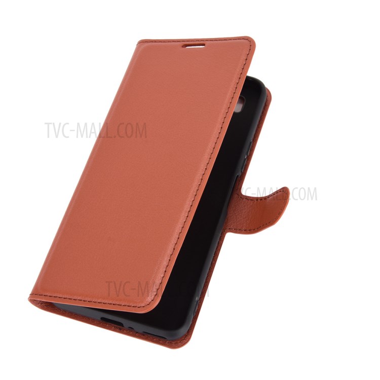 Litchi Texture Leather Wallet Phone Protective Cover for Huawei Y9a / Enjoy 20 Plus 5G - Brown-6