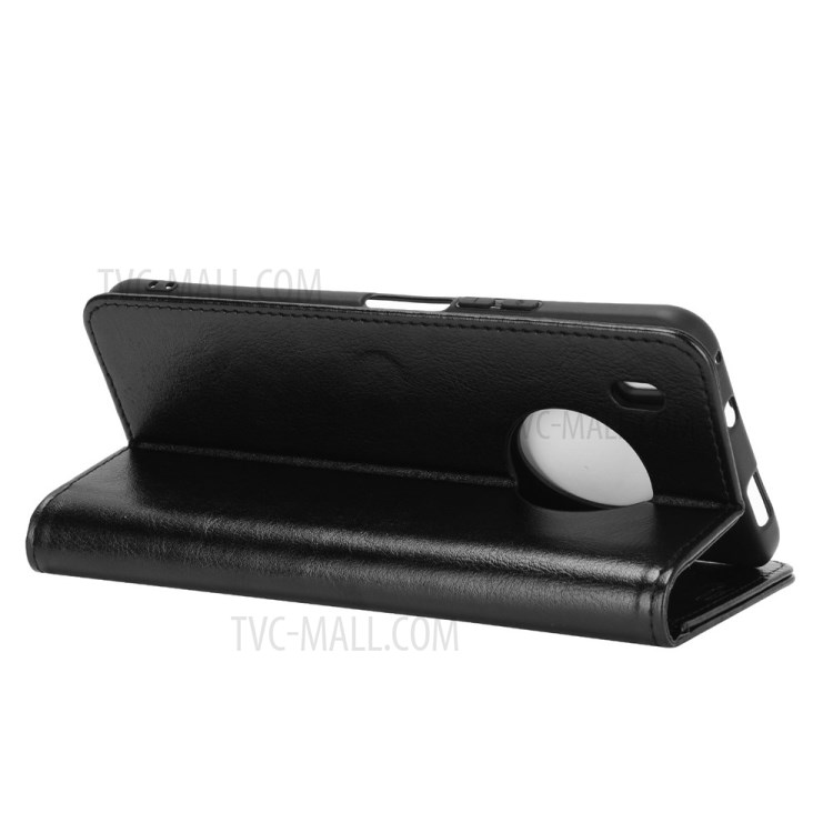 For Huawei Y9a / Enjoy 20 Plus 5G Cover Crazy Horse Texture Leather Wallet Case with Stand - Black-6