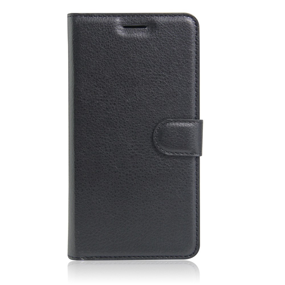 Litchi Texture Flip Leather Wallet Case for Huawei Honor 8 - Black-2