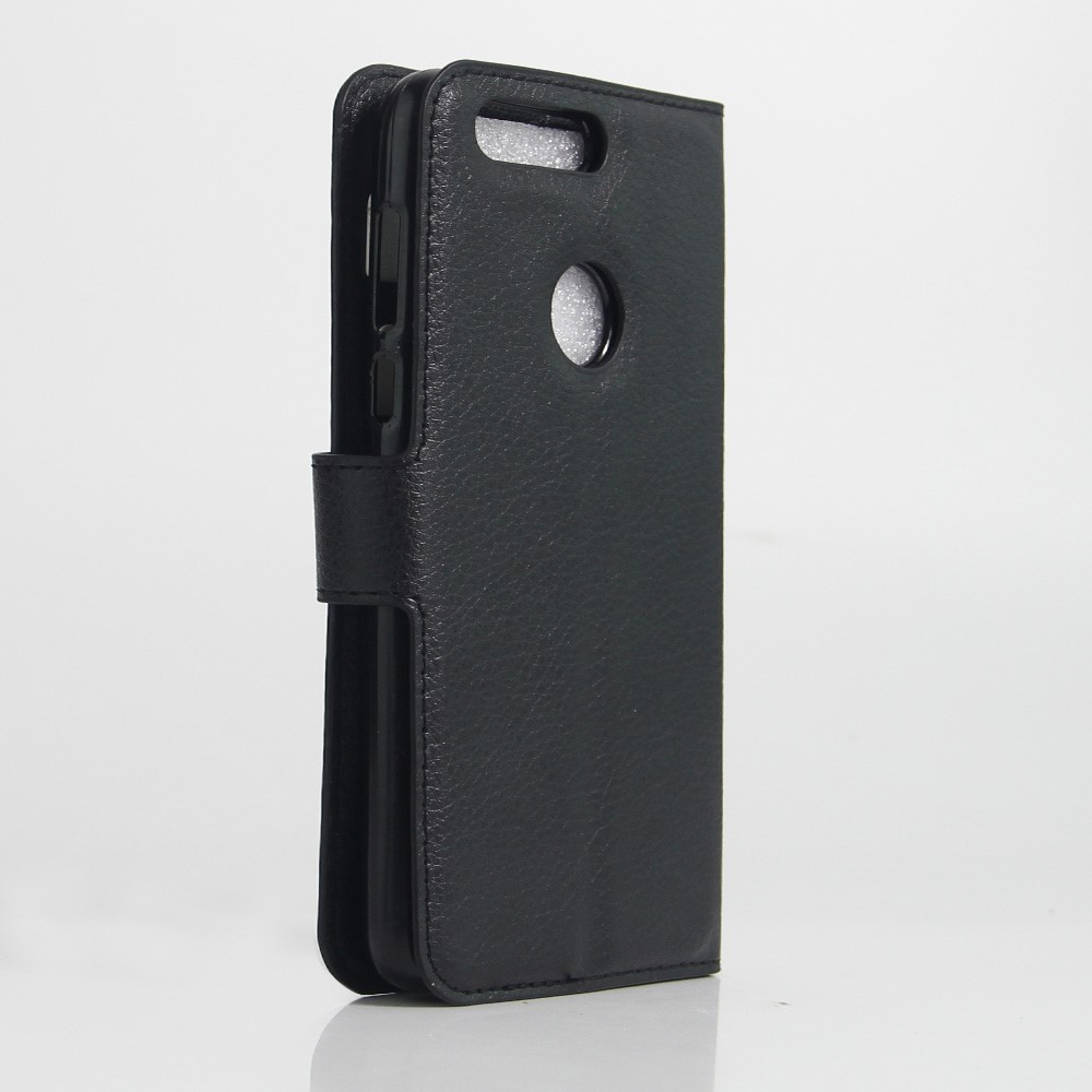 Litchi Texture Flip Leather Wallet Case for Huawei Honor 8 - Black-3