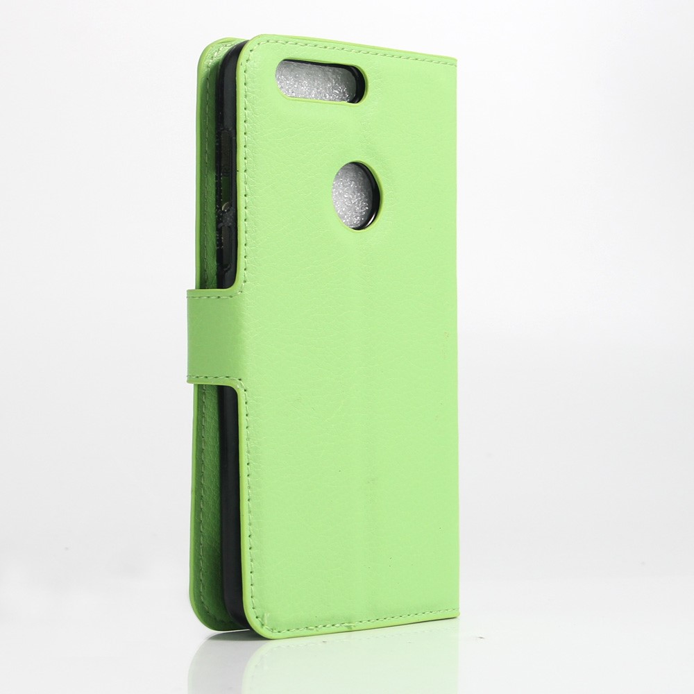 Lychee Skin Flip Leather Phone Case for Huawei Honor 8 - Green-3