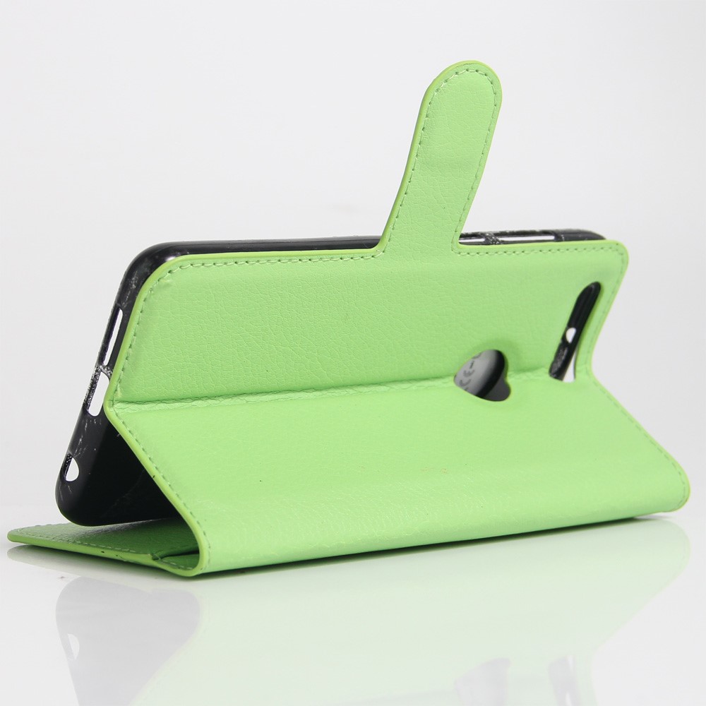 Lychee Skin Flip Leather Phone Case for Huawei Honor 8 - Green-6