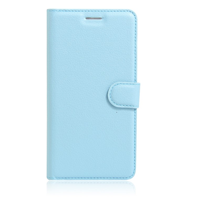Litchi Texture Flip Leather Protector Case for Huawei Honor 8 - Blue-2