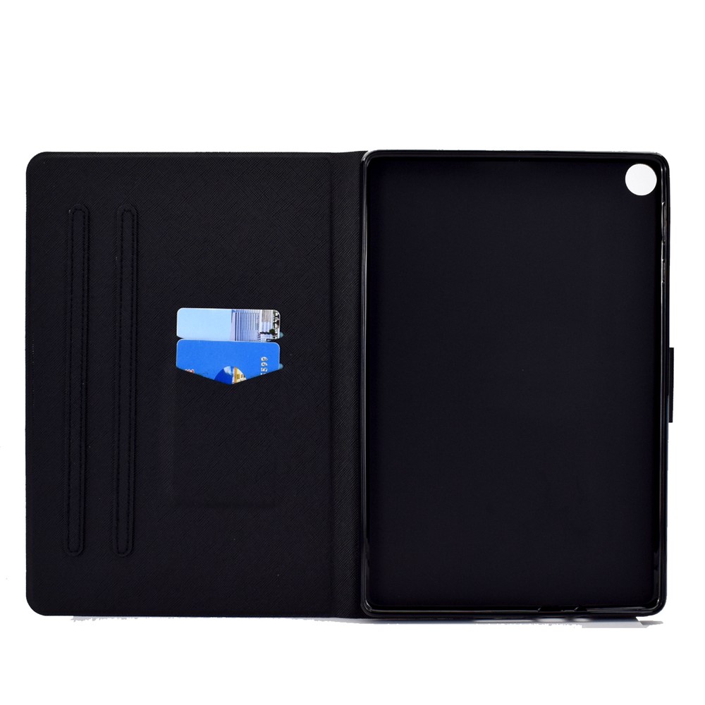 TPU + PU Chetherted Punting Puntsion Case Tablet Для Huawei Matepad T10S/T10 - Кошка и Тигр-6