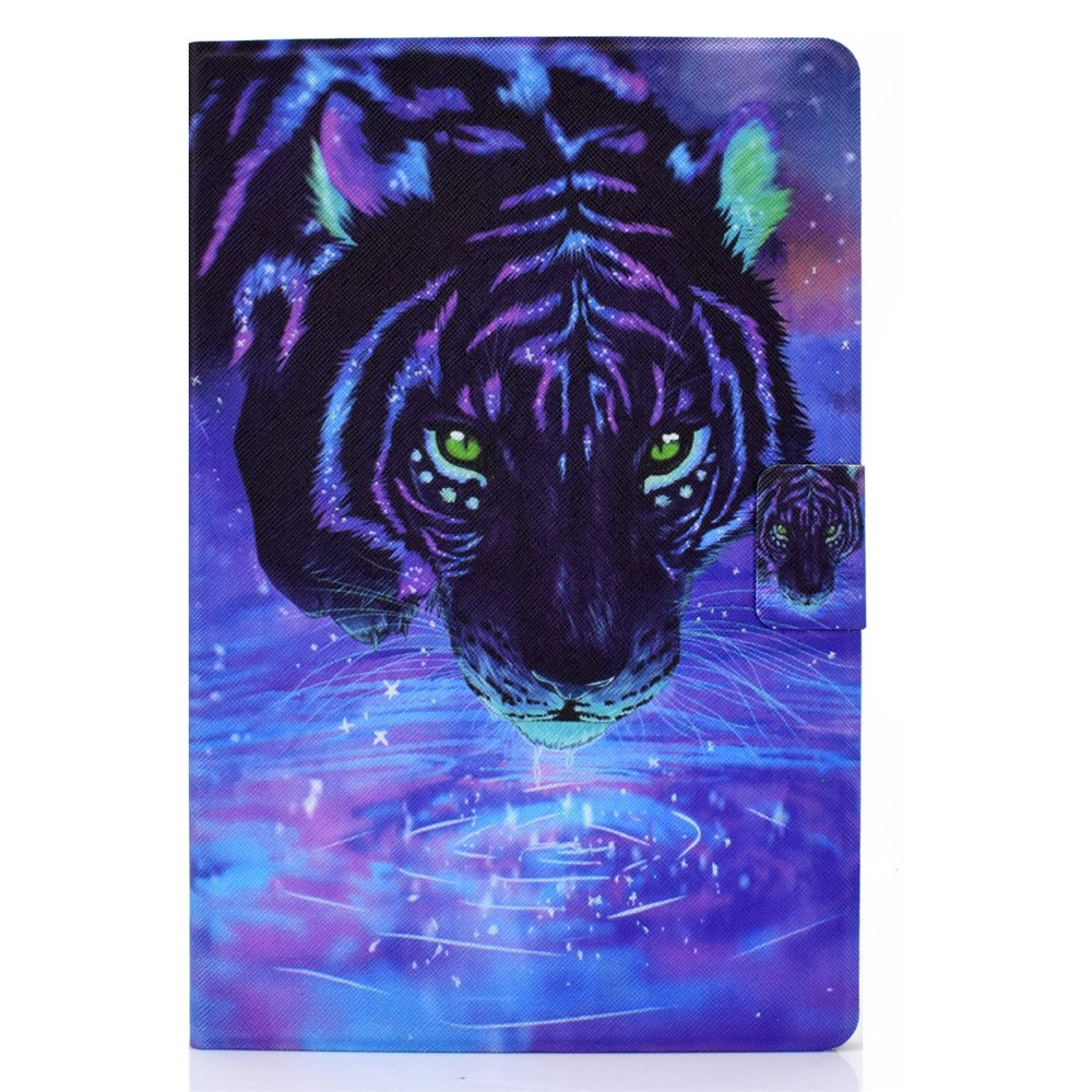 TPU + PU Leather Pattern Printing Stand Tablet Case for Huawei MatePad T10S/T10 - Tiger-3