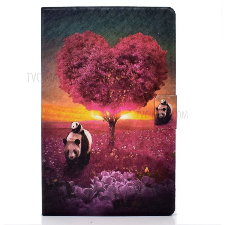 Full Protection Pattern Printing Leather Stand Tablet Case for Huawei MatePad 10.4 (2020)/Honor V6 - Pandas and Tree-4