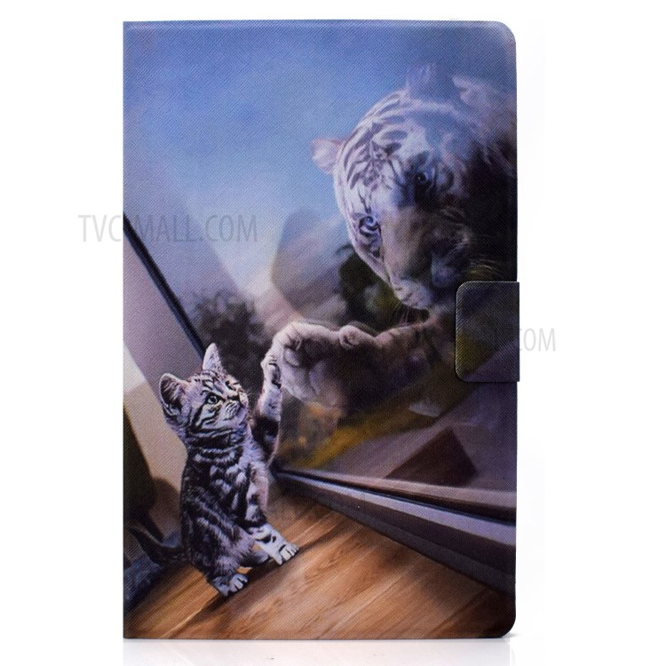 Full Protection Pattern Printing Leather Stand Tablet Case for Huawei MatePad 10.4 (2020)/Honor V6 - Cat and Tiger-4