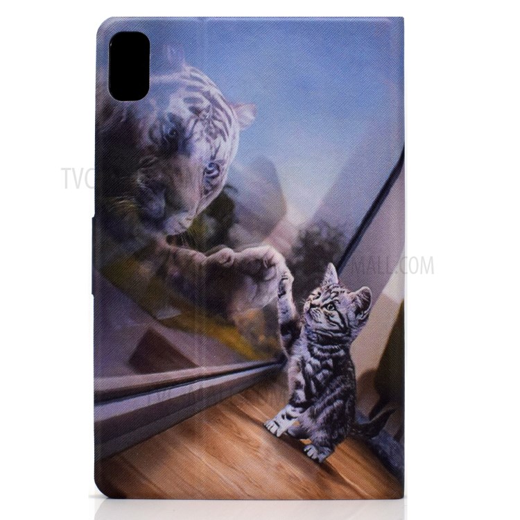 Full Protection Pattern Printing Leather Stand Tablet Case for Huawei MatePad 10.4 (2020)/Honor V6 - Cat and Tiger-5