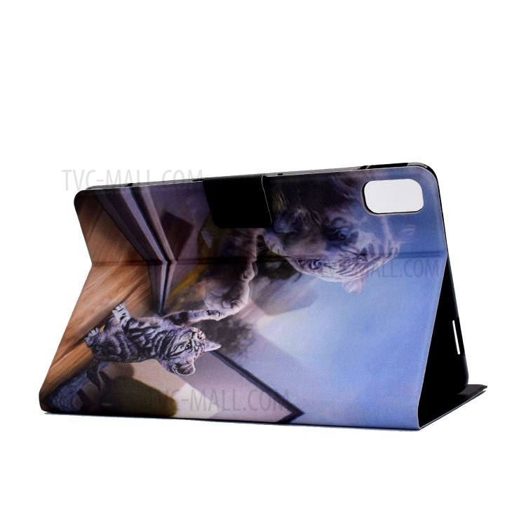 Full Protection Pattern Printing Leather Stand Tablet Case for Huawei MatePad 10.4 (2020)/Honor V6 - Cat and Tiger-6