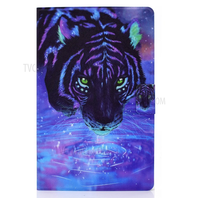 Full Protection Pattern Printing Leather Stand Tablet Case for Huawei MatePad 10.4 (2020)/Honor V6 - Tiger-4
