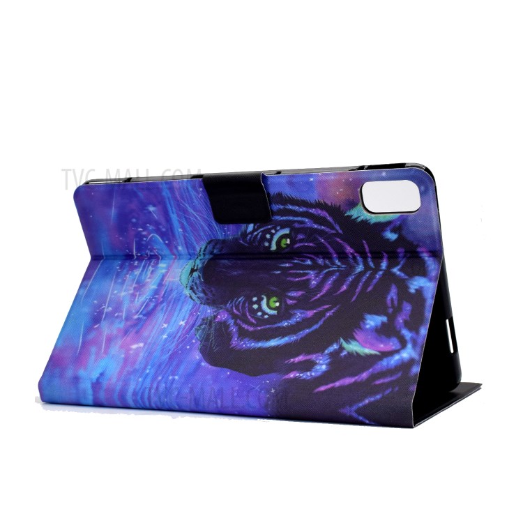 Full Protection Pattern Printing Leather Stand Tablet Case for Huawei MatePad 10.4 (2020)/Honor V6 - Tiger-6
