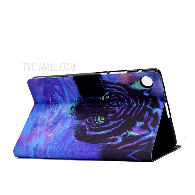 Pattern Printing TPU + PU Leather Tablet Case for Huawei MatePad T8 - Tiger-5