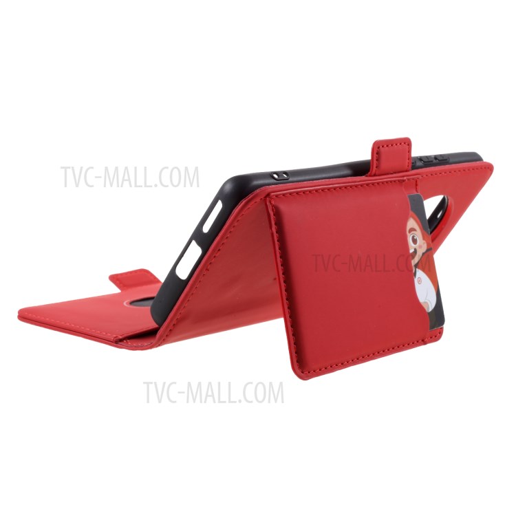 Auto-absorbed Liquid Silicone Feel Leather Wallet Case for Huawei Mate 40 - Red-8