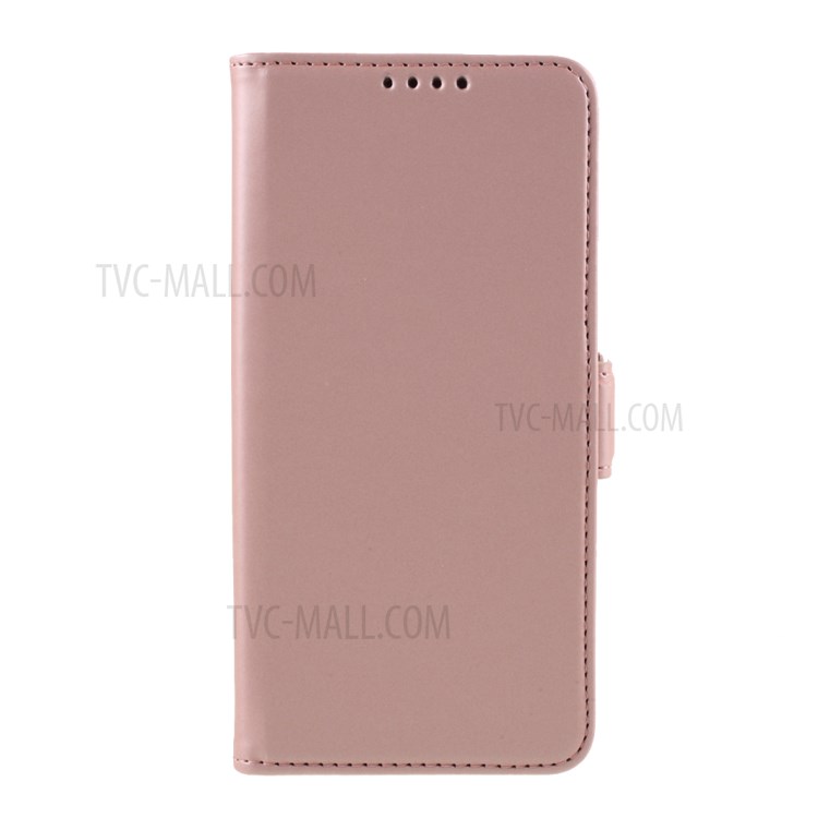 Auto-absorbed Liquid Silicone Feel Leather Wallet Case for Huawei Mate 40 - Rose Gold-1