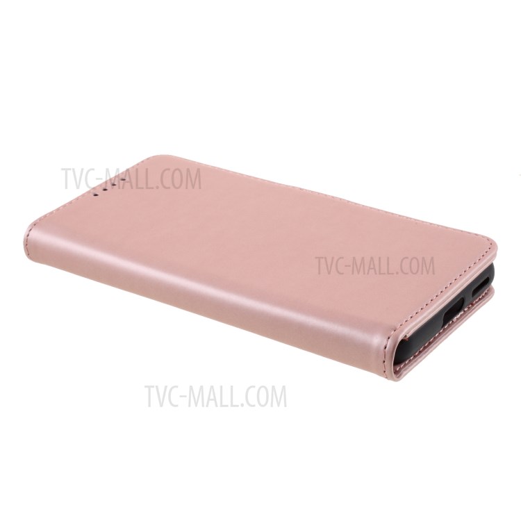 Auto-absorbed Liquid Silicone Feel Leather Wallet Case for Huawei Mate 40 - Rose Gold-4