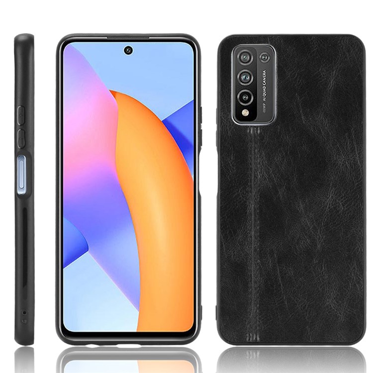 PU Leather Coated PC + TPU Hybrid Mobile Phone Case for Honor 10X Lite - Black-1