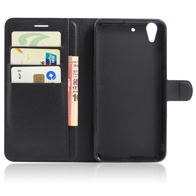 Litchi Texture Wallet Stand Leather Case for Huawei Honor 5A / Y6 II - Black-4