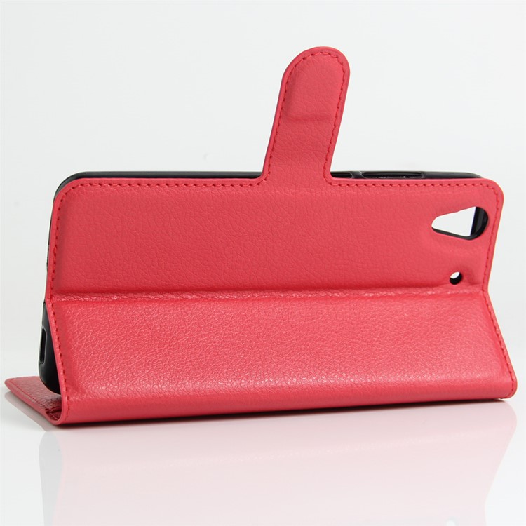 Litchi Texture Wallet Stand Leather Shell for Huawei Honor 5A / Y6 II - Red-6