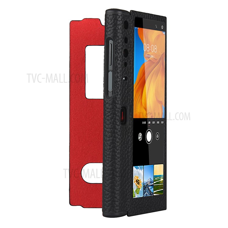 Litchi Texture View Window Genuine Leather Case for Huawei Mate Xs - Black-7