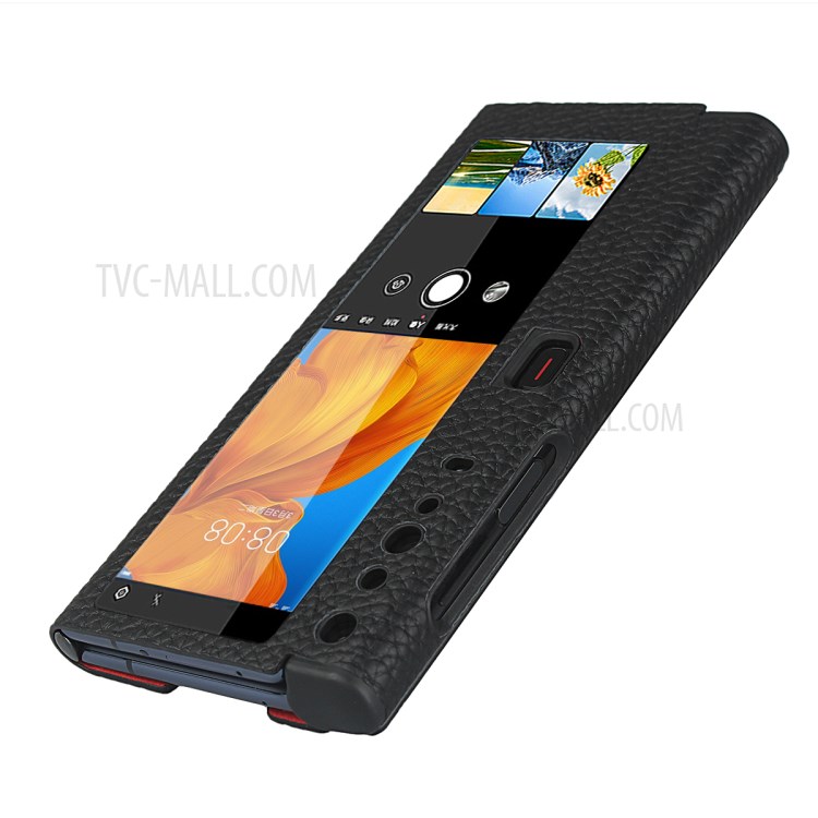 Litchi Texture View Window Genuine Leather Case for Huawei Mate Xs - Black-8