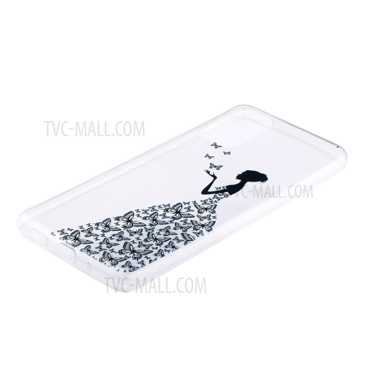 Pattern Printing TPU Phone Case High Transmittance Phone Shell for Huawei P Smart 2021 / Huawei Y7a - Girl-4